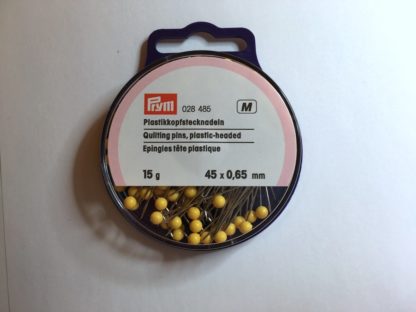 PlastikkopfStecknadeln (Quilt) gelb 15 g P/SB  gelb