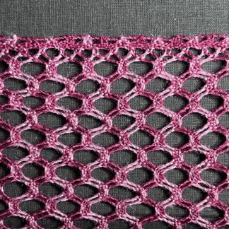 Torchonentwurf Schal Spinnengrund rosa