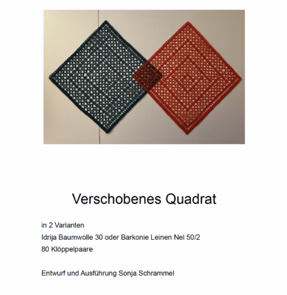 Torchonentwurf Verschobenes Quadrat – Bild 2